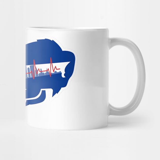 Damar Hamlin Buffalo Bills Skyline by Scruffy Designs